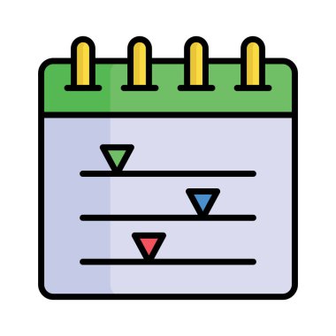 Takvim vektör tasarımı simge kullanmaya hazır