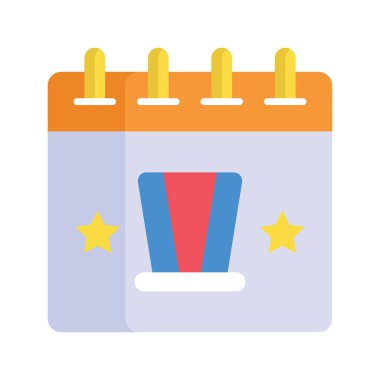 4 Temmuz trend vektör tasarımı, beyaz arkaplanda izole