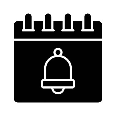 Olay anımsatıcısının konsept simgesini gösteren takvimdeki alarm