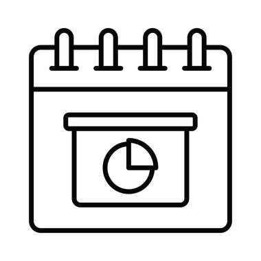 Takvim tanımlama konsepti sunumundaki sunum tahtası, vektör kullanmaya hazır