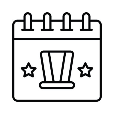 4 Temmuz trend vektör tasarımı, beyaz arkaplanda izole