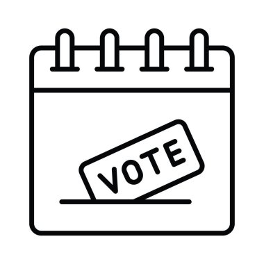 Seçim takvimi vektör tasarımı, premium indirmeye hazır