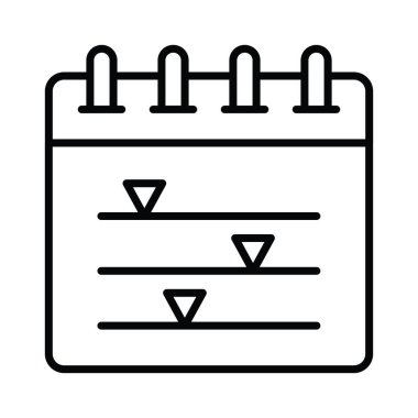 Takvim vektör tasarımı simge kullanmaya hazır