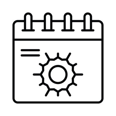 Yazın konsept vektör tasarımını gösteren güneş ışığı takvimi