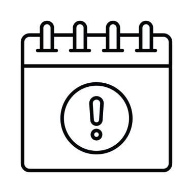 Ünlem sembollü takvim vektör kullanmaya hazır