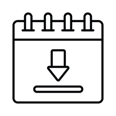 İndirmenin konsept simgesini gösteren aşağı doğru ok