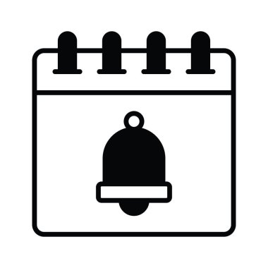 Olay anımsatıcısının konsept simgesini gösteren takvimdeki alarm