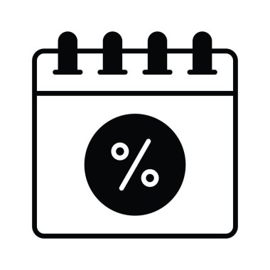 Takvimdeki tanıtım tarihinin konsept simgesi yüzdesi