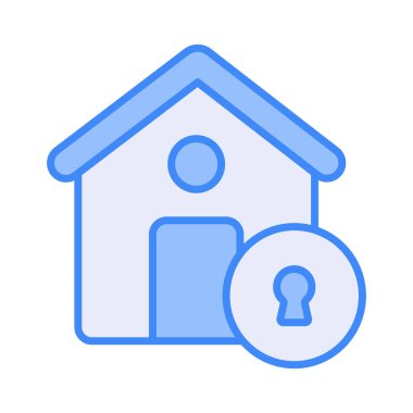 Kilitli ve güvenlik kavramına sahip güzel bir ev binası.