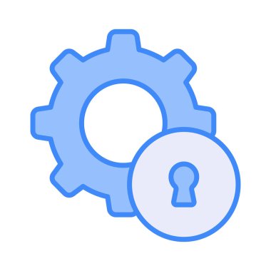 Güvenlik simgesi ayarlanıyor, düzenlenebilir vektör, kullanmaya hazır