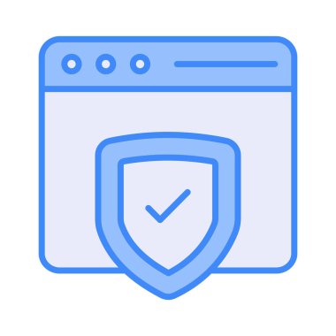 Web sitesi güvenliğinin bu güzel vektör simgesini kullanıma hazır olarak işaretleyin