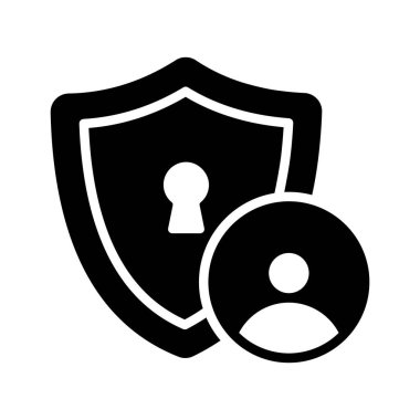 Güvenlik kontrol sembolü, vektör piktogram izole, güvenlik ajansı konsepti