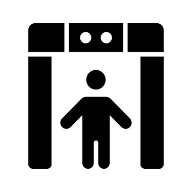 Havaalanı güvenliği, güvenlik kapıları, el bagajları ve kontrol eden insanlar.