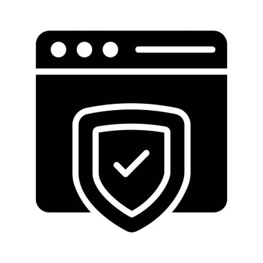 Web sitesi güvenliğinin bu güzel vektör simgesini kullanıma hazır olarak işaretleyin