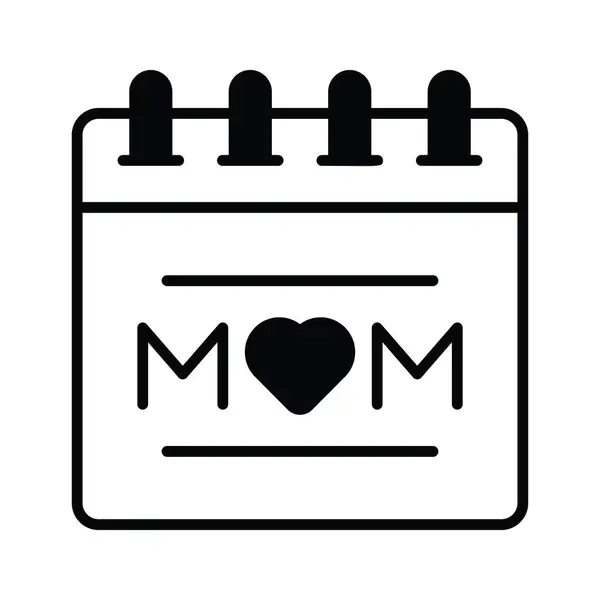 Mothers Day Calendar Vector Design Pronto Uso Premium — Vettoriale Stock