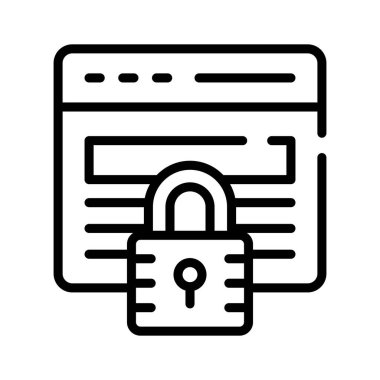 Web sitesi güvenliğinin bu güzel vektör simgesini kontrol et