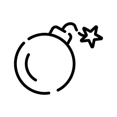 Bomba, patlama ikonu. Patlayıcı cihaz operasyon konsepti. Güvenlik simgesi