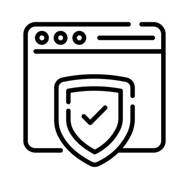 Web sitesi güvenliğinin bu güzel vektör simgesini kullanıma hazır olarak işaretleyin