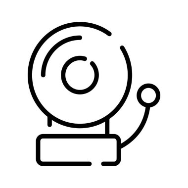 Şiddetli yangın alarmı. Önlem, acil durum, uyarı zili. İtfaiyeci ekipmanı ve aracı