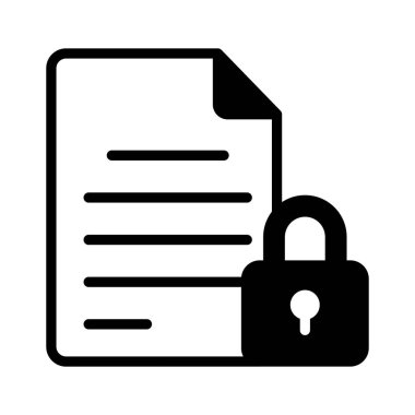 Kilitli erişim vektörü ve asma kilit koruması olan gizli bir anlaşma belgesi