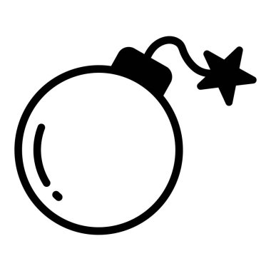 Bomba, patlama ikonu. Patlayıcı cihaz operasyon konsepti. Güvenlik simgesi