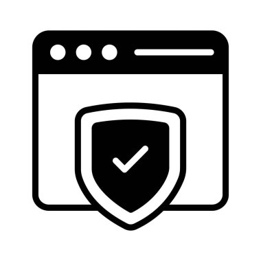 Web sitesi güvenliğinin bu güzel vektör simgesini kullanıma hazır olarak işaretleyin