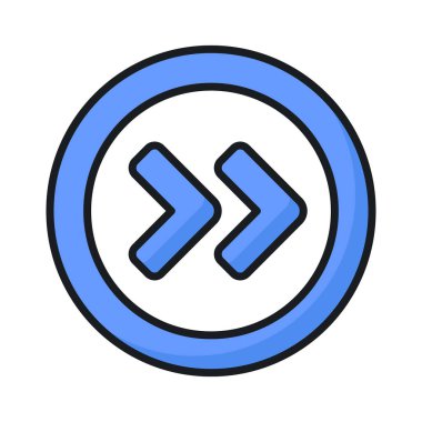 İleri düğme simge tasarımı, ileri sarma vektörü, ortam düğmesi