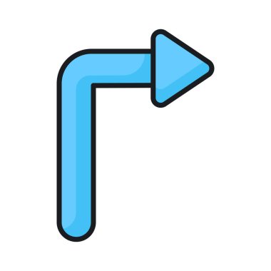 Beyaz arkaplanda izole edilmiş modaya uygun ok simgesi