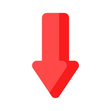 Aşağı ok vektör tasarımı