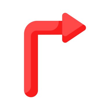 Sağa dön işaret vektör tasarımı, trafik yol işareti