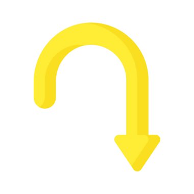 U dönüş işareti vektör tasarımı, trafik işareti