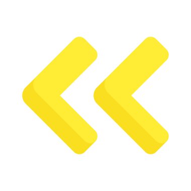 Hızlı geri ok simgesi tasarımı, premium kullanıma hazır