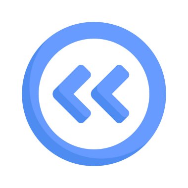 Hızlı geri ok simgesi tasarımı, premium kullanıma hazır