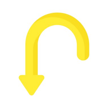 U dönüş işareti vektör tasarımı, trafik işareti