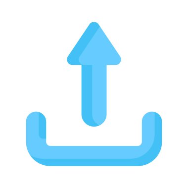 Yukarı ok vektör tasarımı beyaz arkaplanda izole edildi