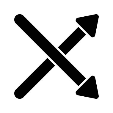 Çapraz oklar, modern tasarım tarzında yön okları