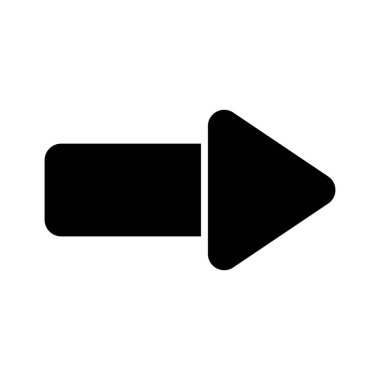 Beyaz arkaplanda izole edilmiş modaya uygun ok simgesi