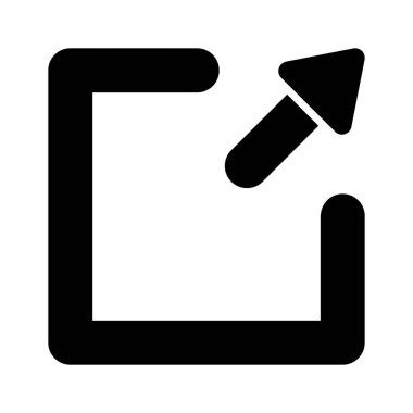 Moda biçiminde dış bağlantı simgesi vektörü