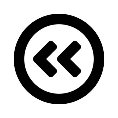 Hızlı geri ok simgesi tasarımı, premium kullanıma hazır