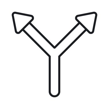 Beyaz arkaplanda izole edilmiş çift yönlü ok vektör tasarımı