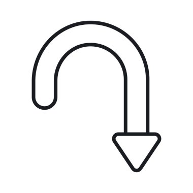 U dönüş işareti vektör tasarımı, trafik işareti