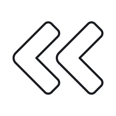 Hızlı geri ok simgesi tasarımı, premium kullanıma hazır