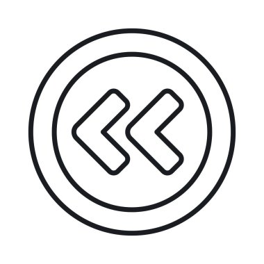 Hızlı geri ok simgesi tasarımı, premium kullanıma hazır