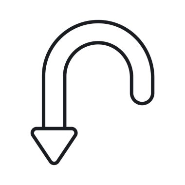 U dönüş işareti vektör tasarımı, trafik işareti