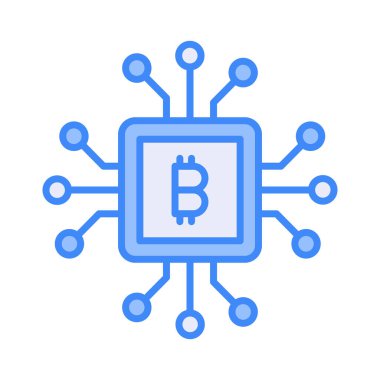 Cpu madenciliğinin bu güzel ikonuna bir bakın, özelleştirilebilir vektör.