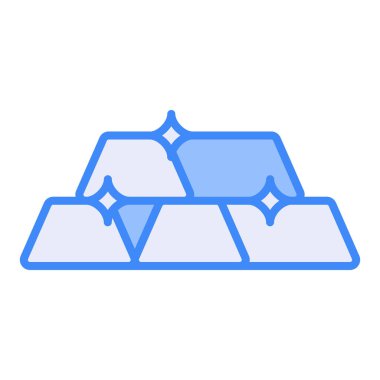 Altın külçelerinin büyüleyici bir ikonu, modern altın külçeleri vektör tasarımı, finans konsept simgesi