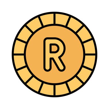 İyi tasarlanmış dalgalı para, kripto para vektör tasarımı ikonu