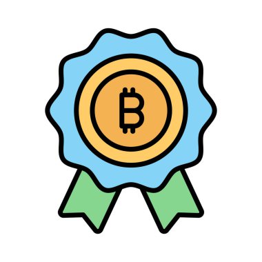 Bitcoin rozetinin bu güzel vektör tasarımını moda tarzında alın