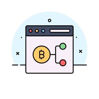 Yaratıcı olarak tasarlanmış bu bitcoin web vektör tasarımına bakın.