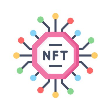 NFT teknoloji vektör tasarımı premium indirmeye hazır